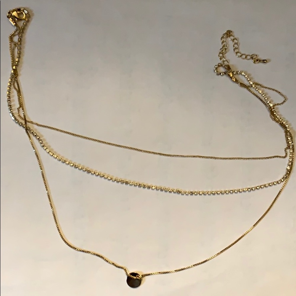 Three connected necklaces
